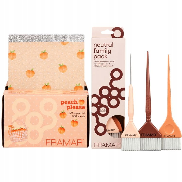 Framar Fólie Hliníková Peach Please 5X11 12,7X27,9 CM 500 Ks Štětce