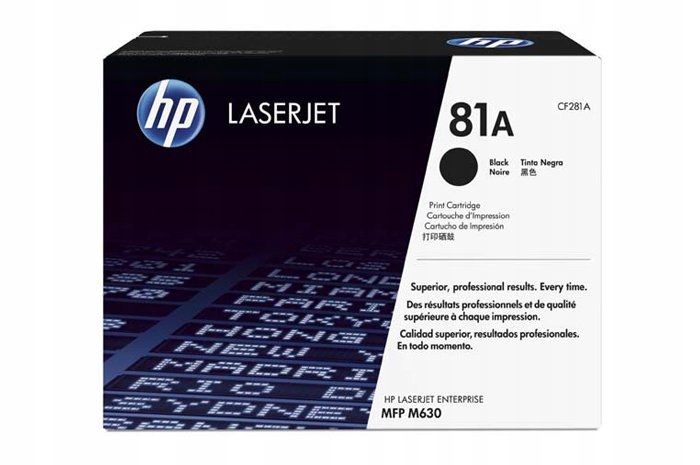 Originálny čierny toner Hp LaserJet Enterprise M604, M605, M606, M630 (81A)