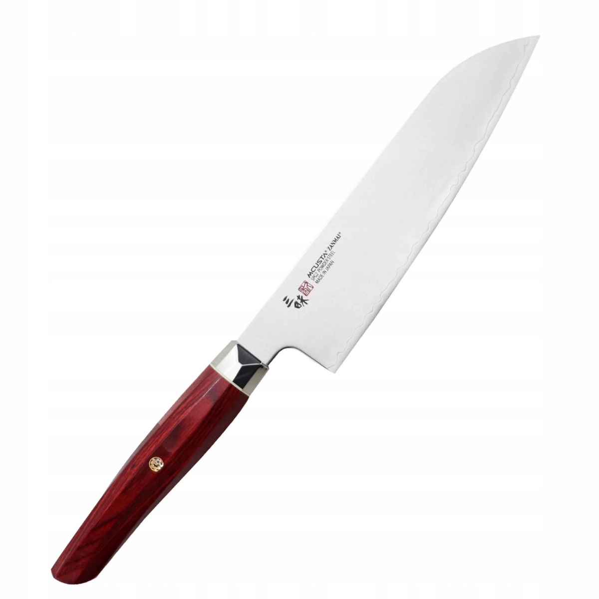 Mcusta Zanmai Red Revolution SPG2 Japonský nôž Santoku na zeleninu 61HRC 18 cm