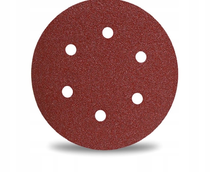 

50x Krążki Ścierne Na Rzep P240 150mm 6 Otworów