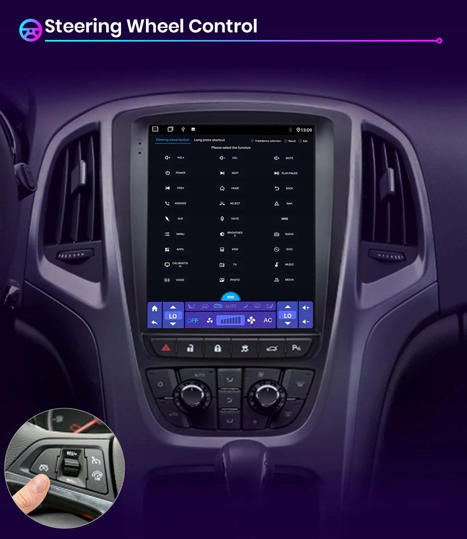 Radio 10' ANDROID 4/64G Opel Astra J GPS WiFi LTE Radio informacja RDS pasmo FM