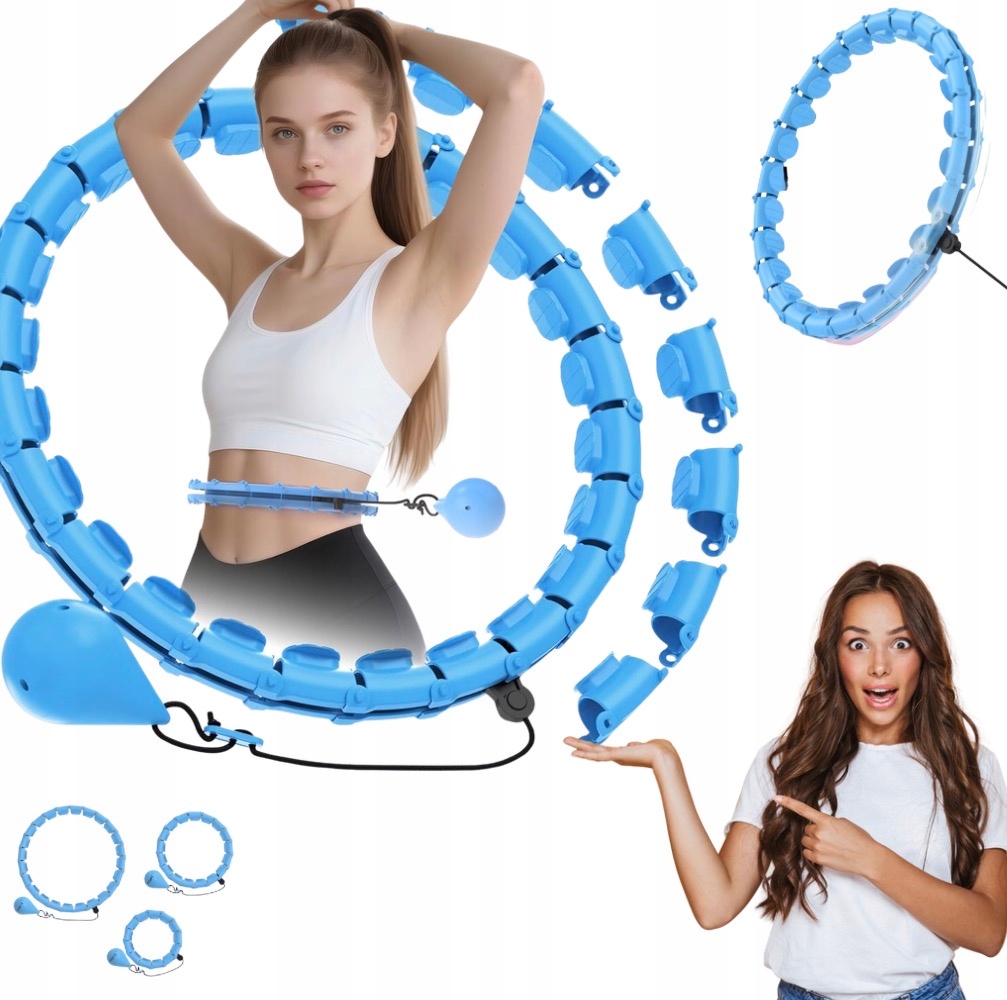 Inteligentne Hula Hoop z Obciążeniem 24 Ogniwa Odchudzanie fitness 74-120