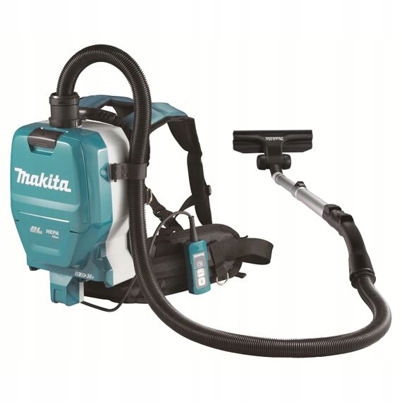 Makita DVC261ZX11 aku zádový vysavač 2*18V, bezuhlíkový motor, 11kPa, 2l ná
