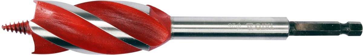 WIERTŁO DO DREWNA 25MM 4-OSTRZOWE HEX STAL HRC Marka Yato