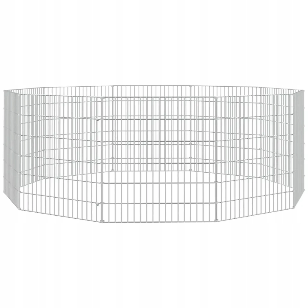 Levně Ohrádka pro zvířata 10 panelů 54 x 60 cm pozinkované železo