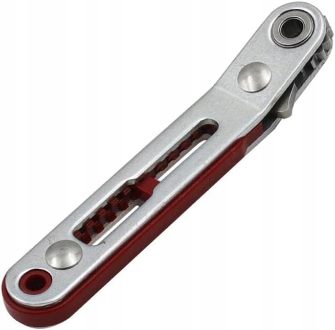 Mini grzechotka 1/4" kątowa 15° uchwyt na bity dwukierunkowa