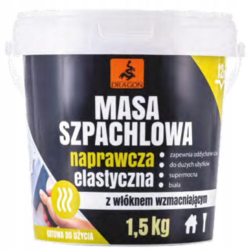 

Masa szpachlowa naprawcza elastyczna 1,5KG Dragon