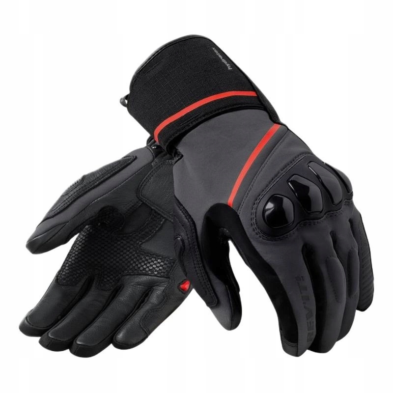 Zimné motocyklové rukavice Revit Summit 4 H2O Black/grey čierna šedá