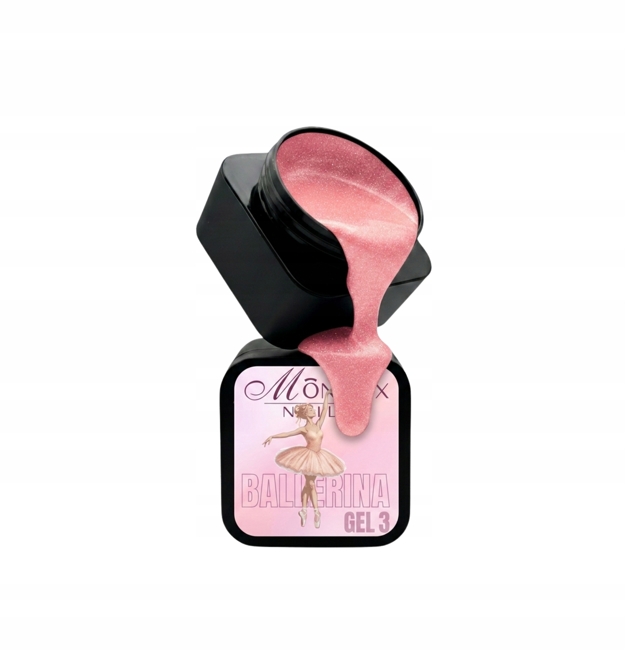 Budující Gel Na Nehty Ballerina 3 (no Hema/tpo) 30 ML. Brokat Monarx