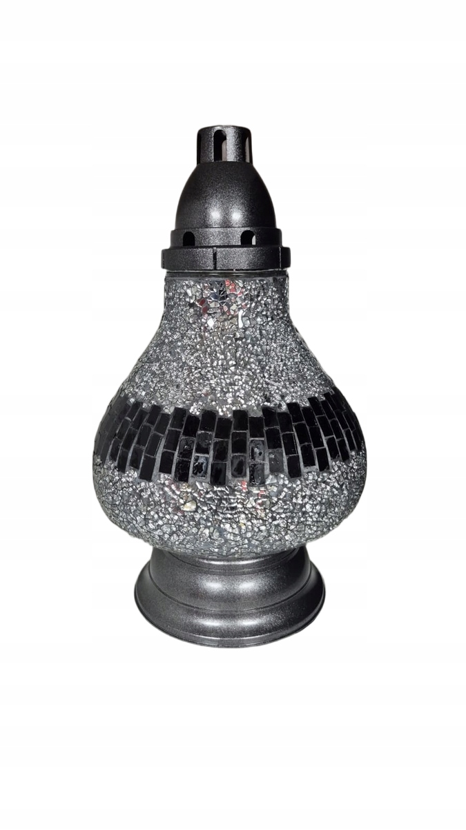 Hřbitovní Svíčka Vitráž Lampion Karafa Stříbrná