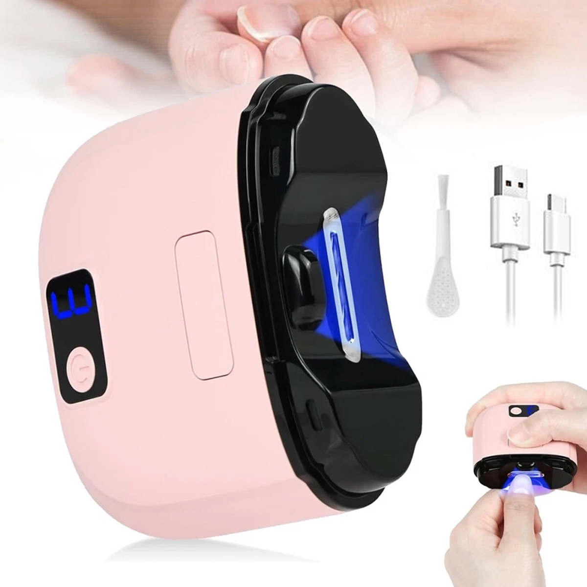 Elektrický Kleštičky Na Nehty Usb Se 3 Úrovněmi Rychlosti, Tiché