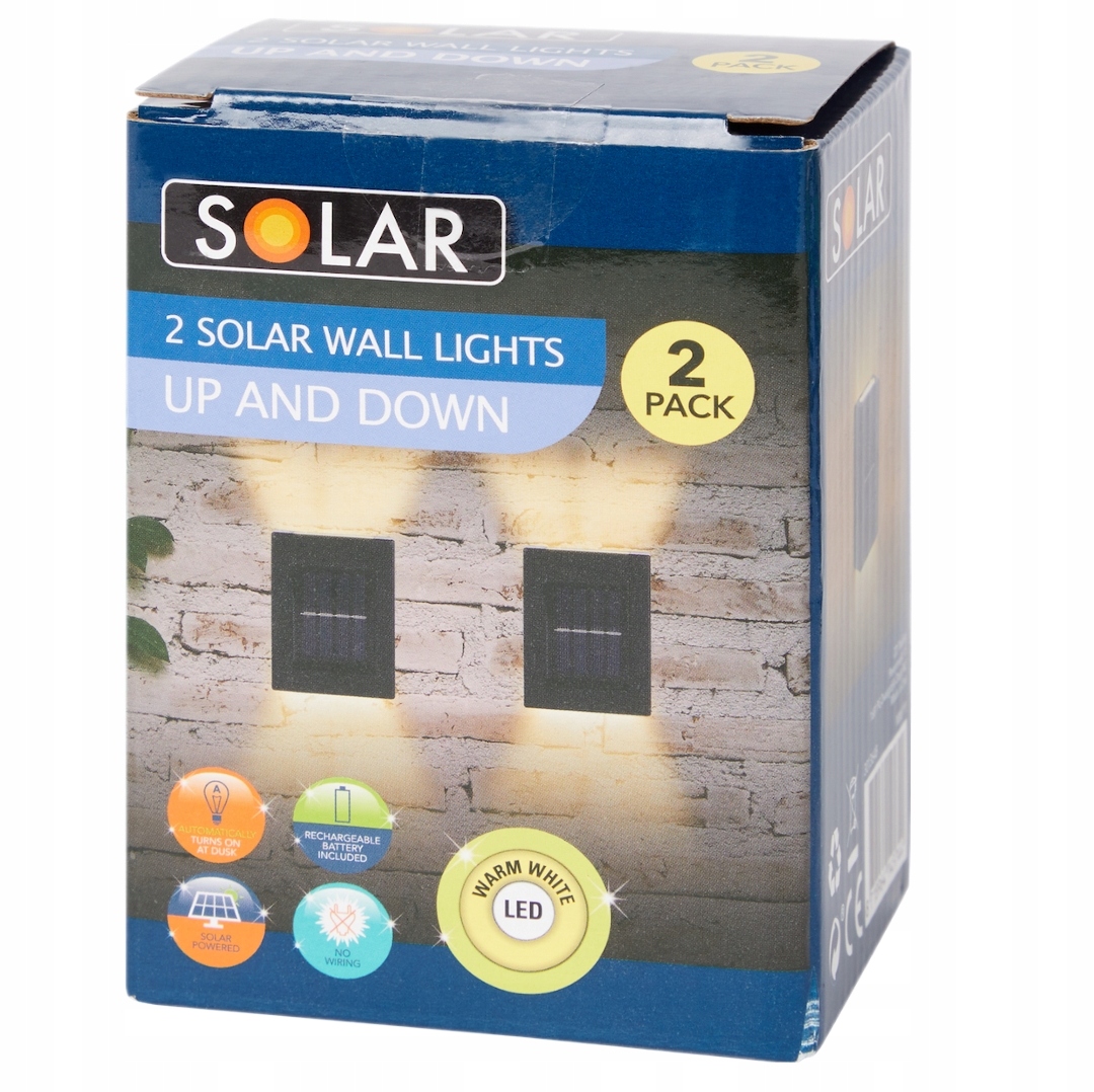 

Solarna Lampa Ścienna Led Up&down Kinkiety 2SZTUKI