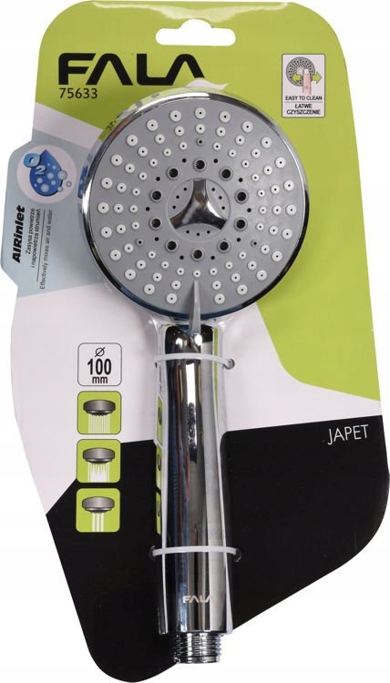 SŁUCHAWKA PRYSZNICOWA JAPET 3 FUNKCJE + AIR INLET Linia Japet