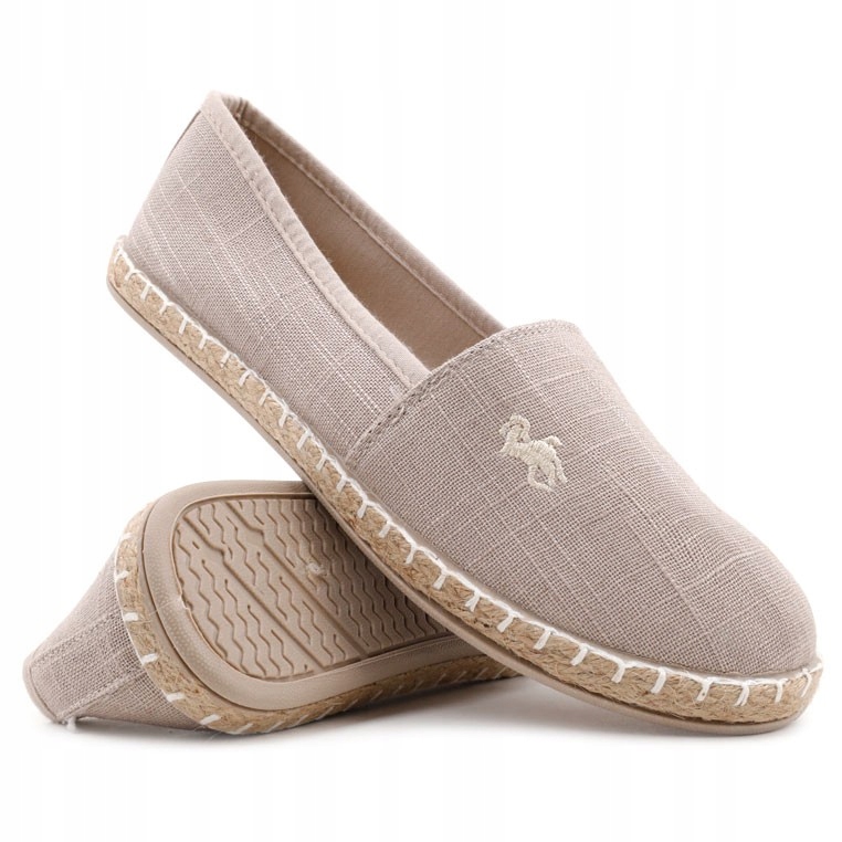 

Espadryle Damskie beżowe Buty Damskie Płaskie