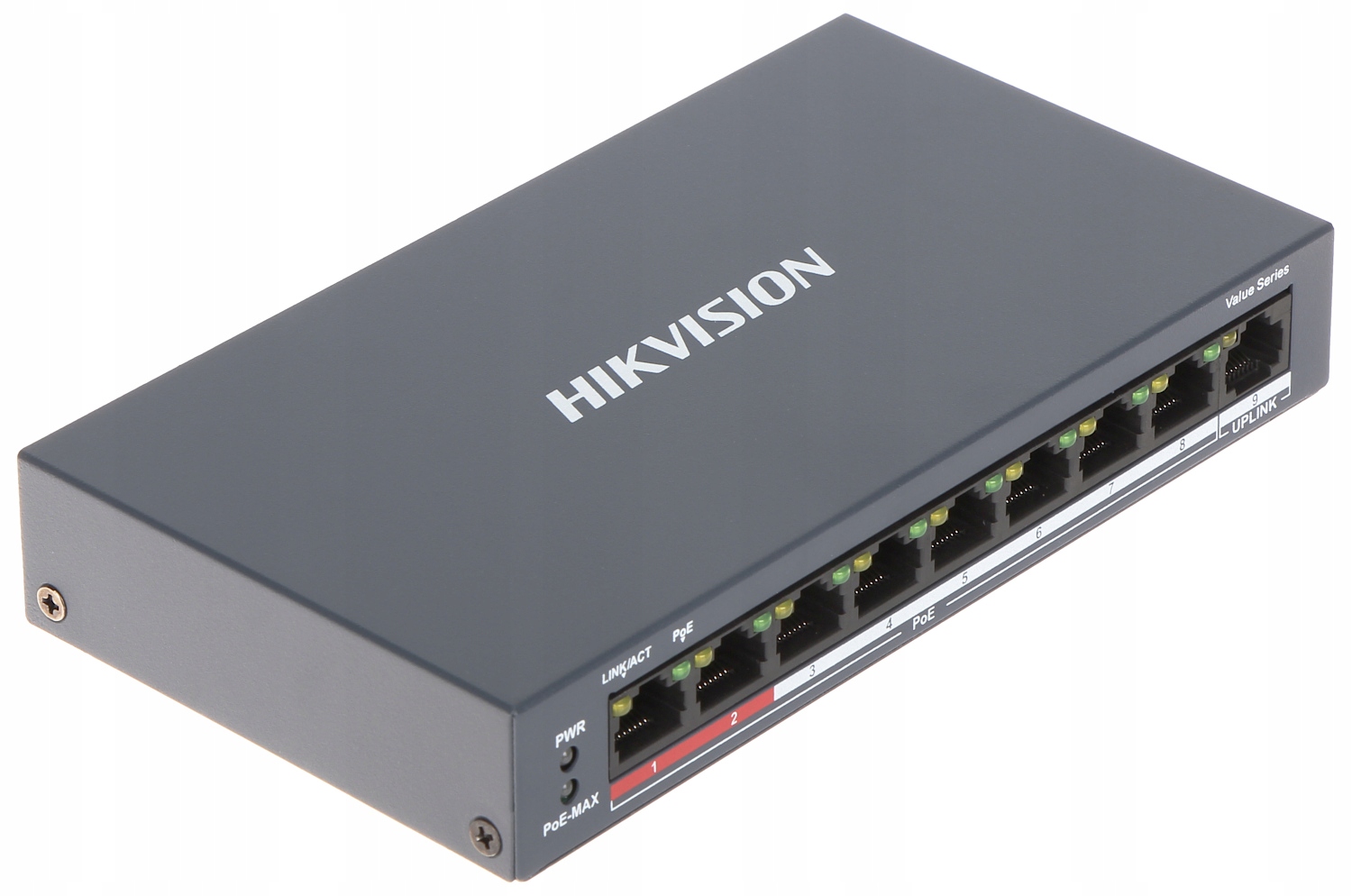 Switch Hikvision DS-3E0109P-E/M(B) 8x PoE 100 Mb/s