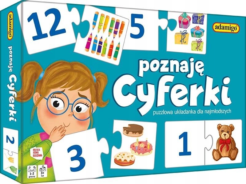 Gra Planszowa Gra Puzzlowa Poznaję Cyferki Adamigo