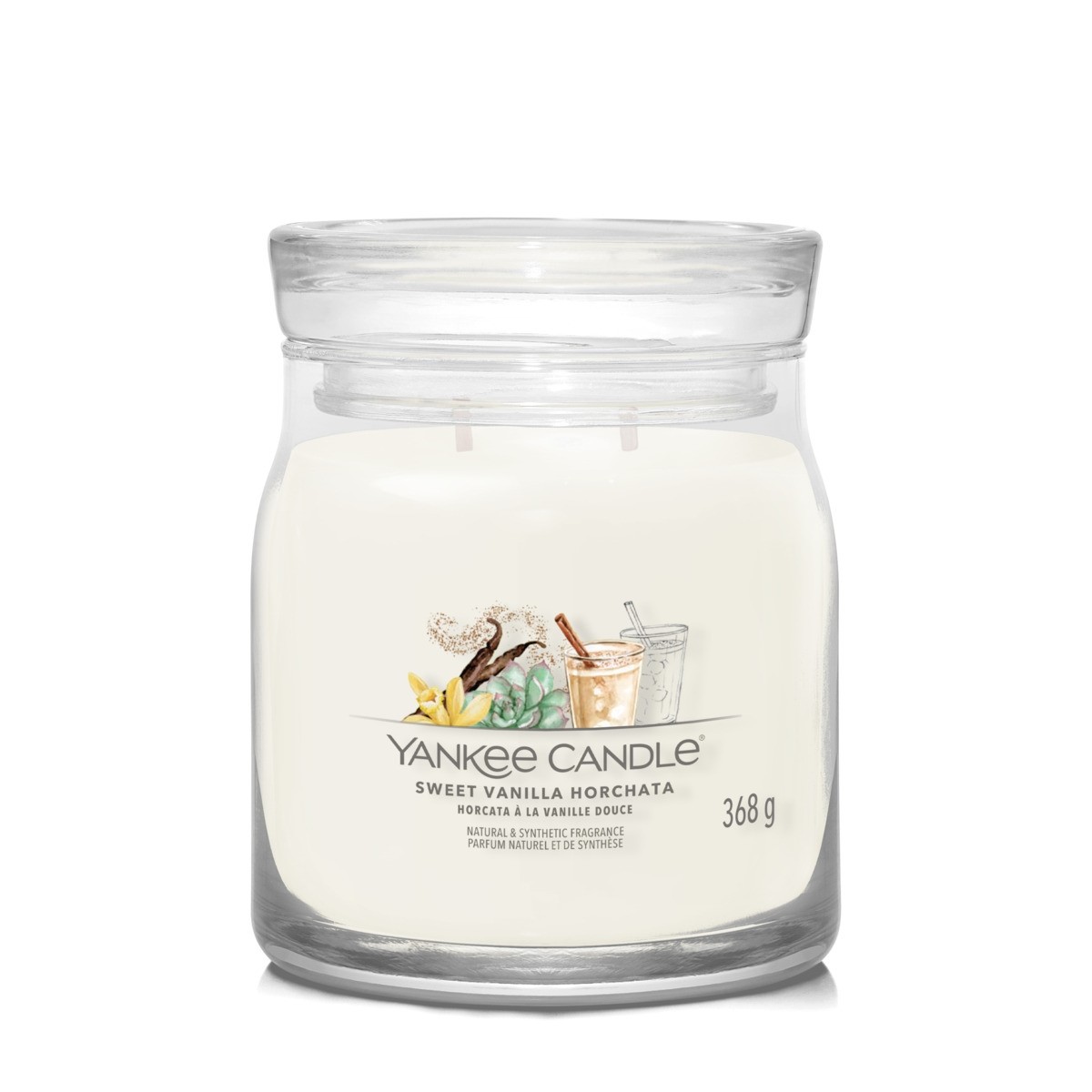 Yankee Candle Signature vonná svíčka střední Sweet Vanilla Horchata 367