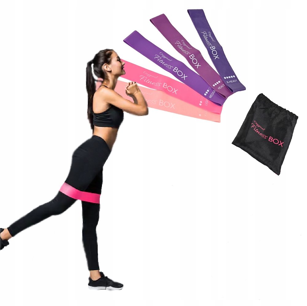 

5 Gum Do Ćwiczeń Treningowe Fitness Crossfit Taśmy