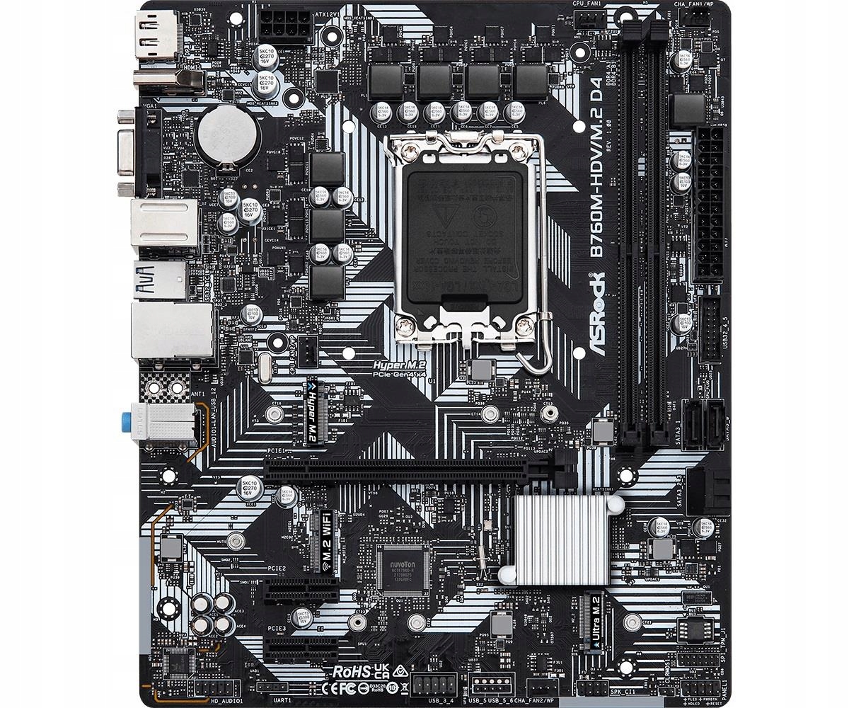 Płyta ASRock B760M-HDV/M.2 D4 /B760/DDR4 SATA3/M.2/USB3.1