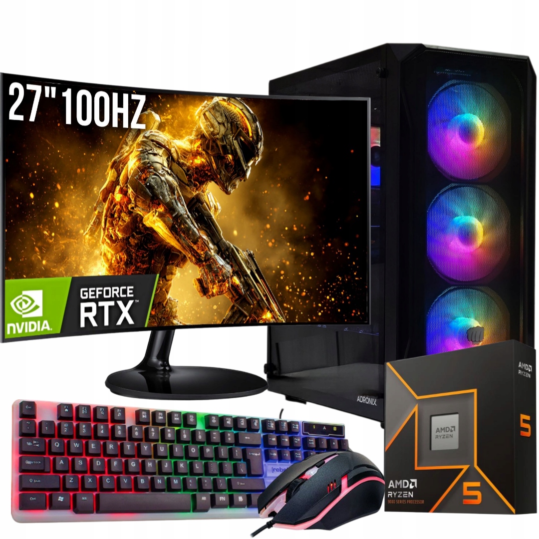 Herní Set 27" |ryzen 5| 32GB|1TB Ssd| Rtx 5060TI 16GB| WiFi Win 11