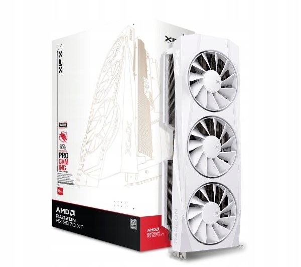 Karta graficzna Xfx Quicksilver Radeon Rx 9070 Xt White Gaming Edition 16GB