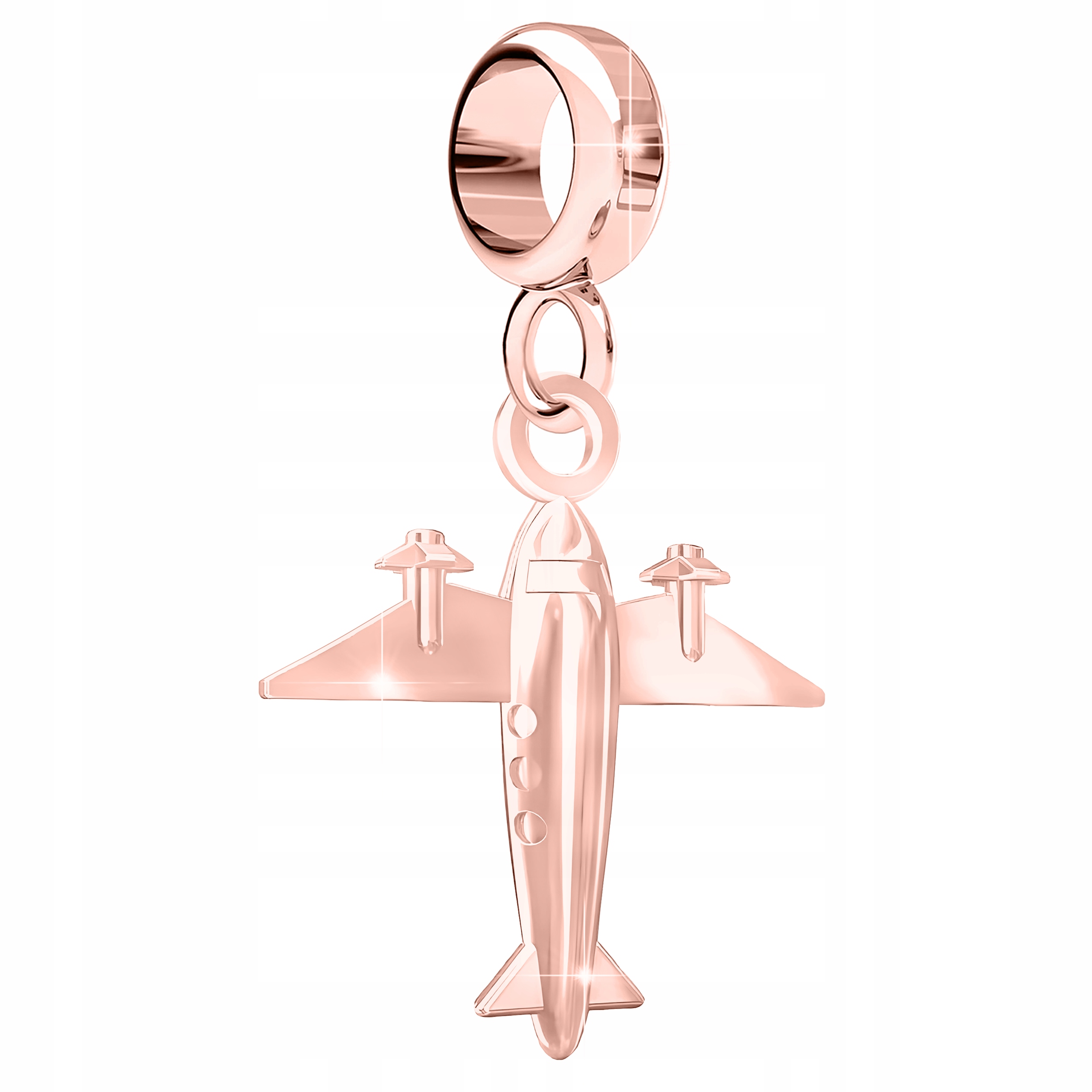 Charms Pozlacený s letadlem Cestování Letadlo Plane Stříbro 925