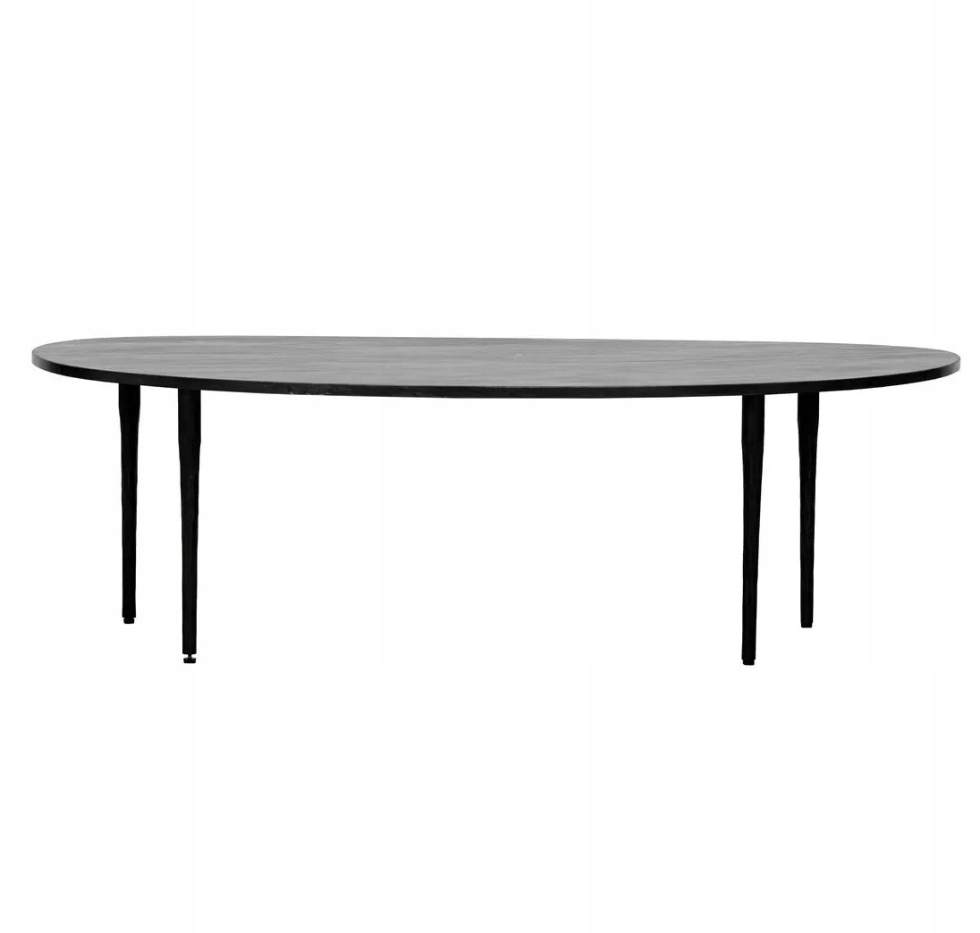 House Doctor Eda Konferenčný Stolík s mramorovou doskou čierny