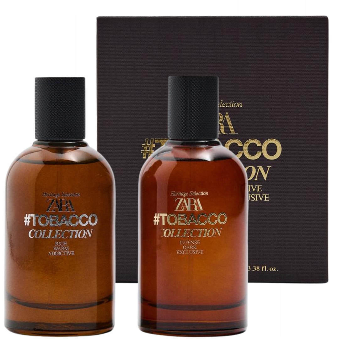 Zara #tobacco Intense Dark Exclusive Rich Warm Addictive Edt 2 X 100 ML