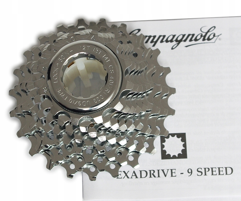 Kaseta Campagnolo Veloce 9-rzędowa 12-23 (CS01-EC0923), Nowa, Box
