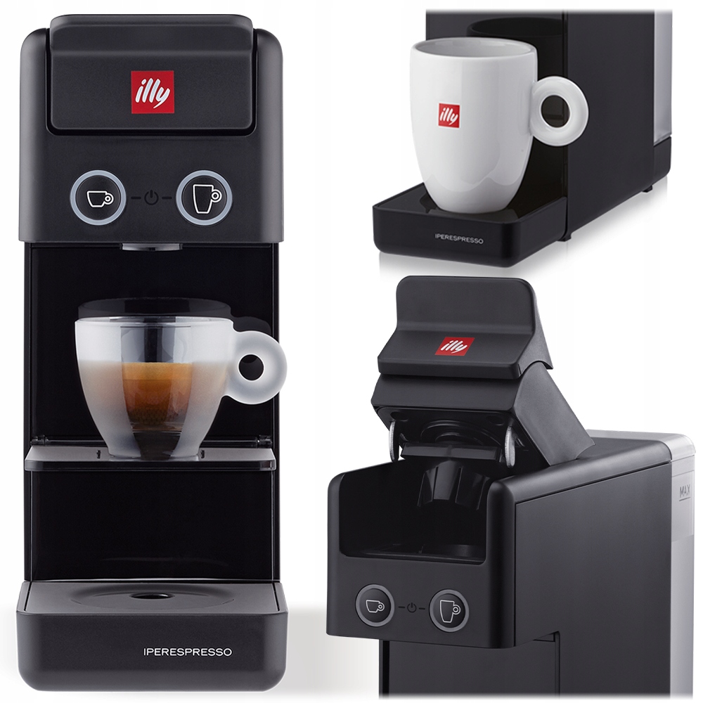 Ekspres Do Kawy Illy Y3.3 Na Kapsułki Iperespresso Włoski Design Czarny