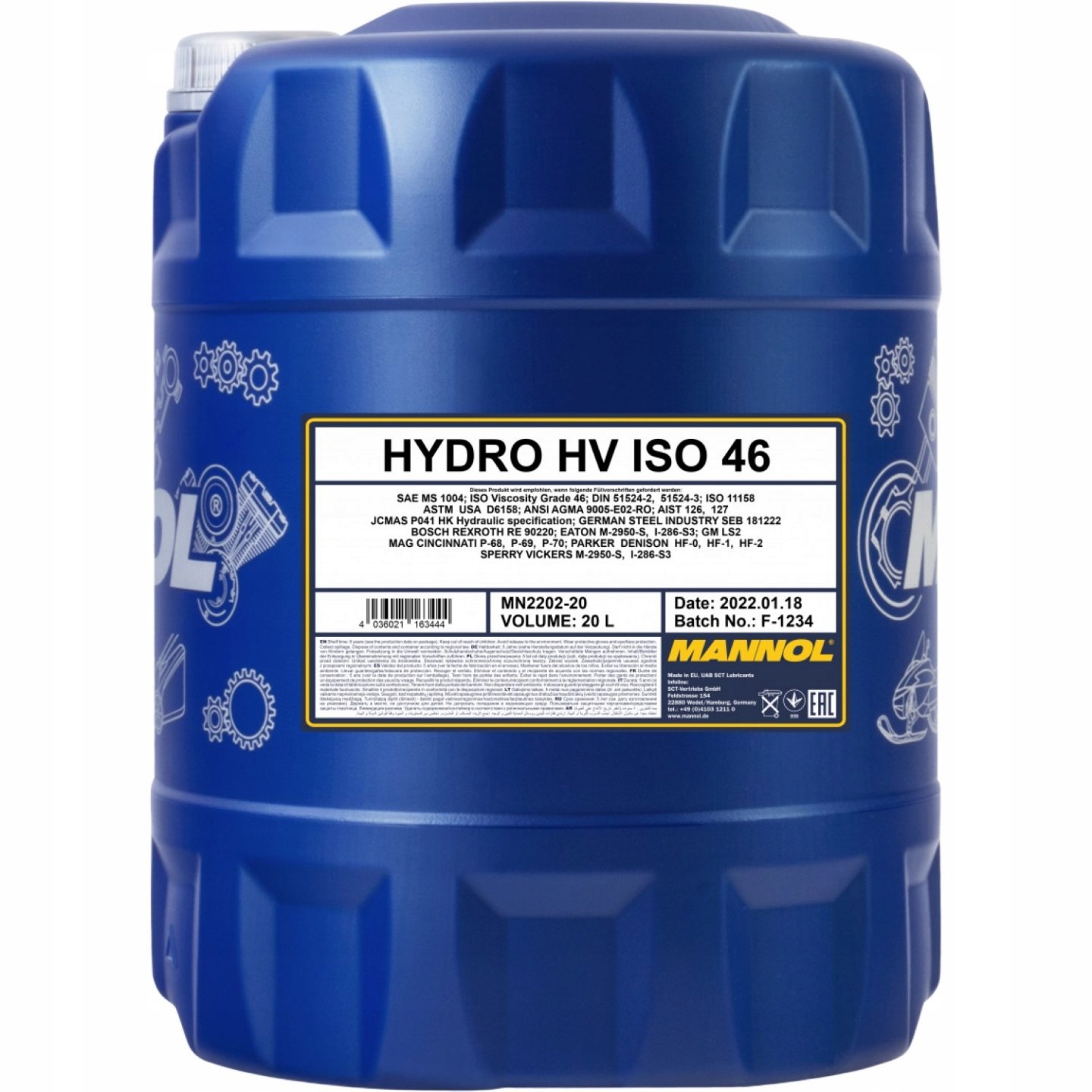 

Olej Hydrauliczny Mannol Hv 46 Iso 46 2202 20L