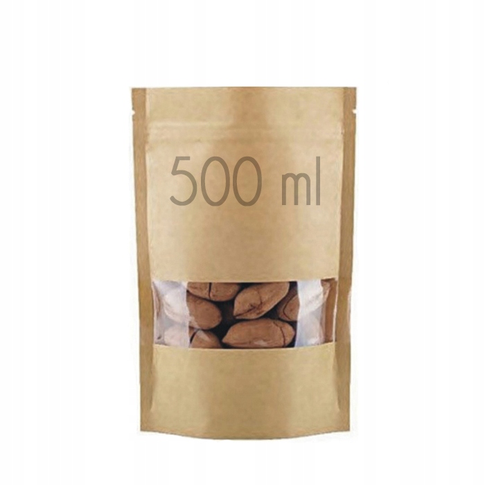 

Torba papierowa Doypack okienko 500 ml 10 szt