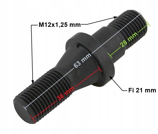 Śruba koła przedniego do Raka 7A, 7B Numer katalogowy części 401216
