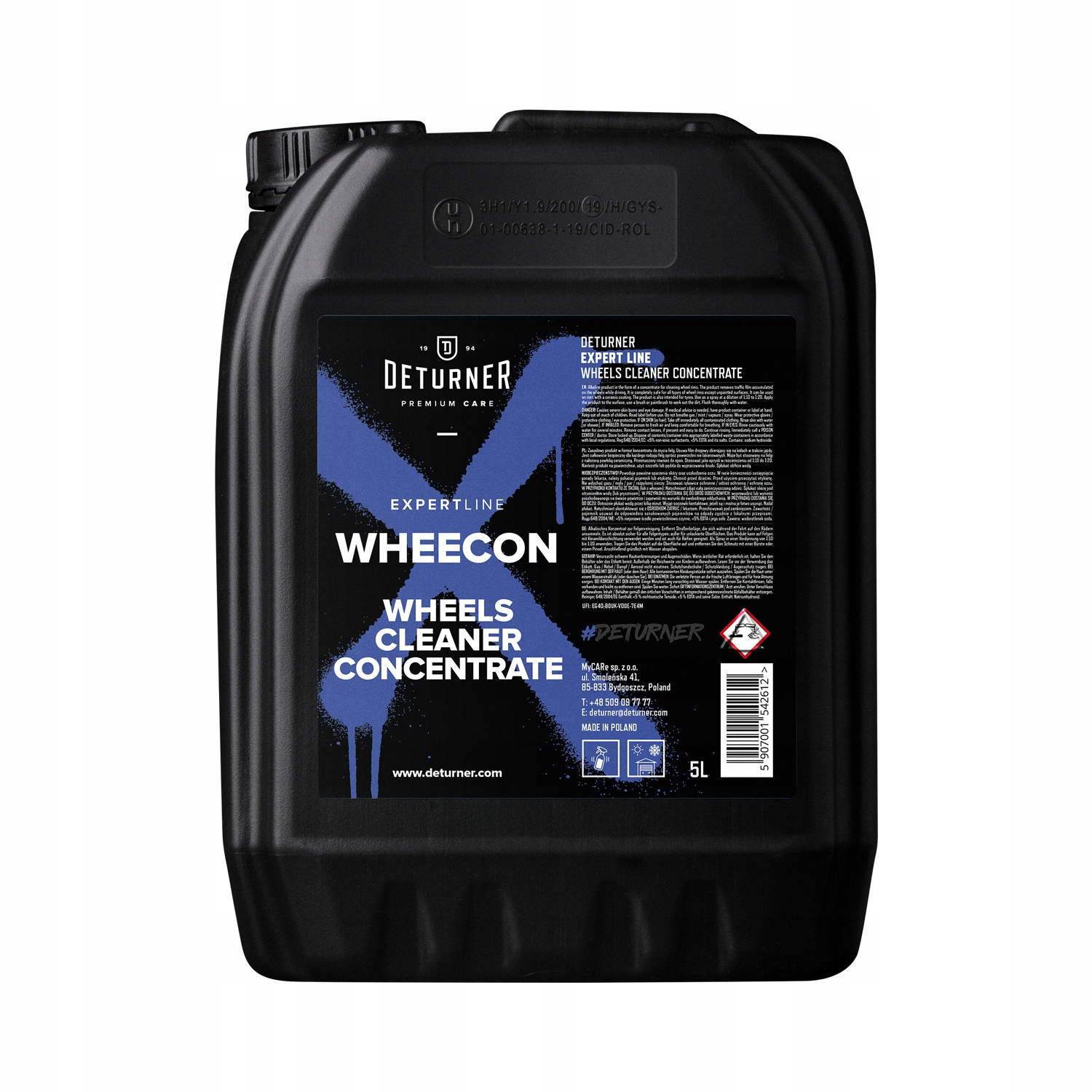 DETURNER _ WHEECON 5L _ WHEELS CLEANER ZASADOWY PŁYN DO MYCIA FELG