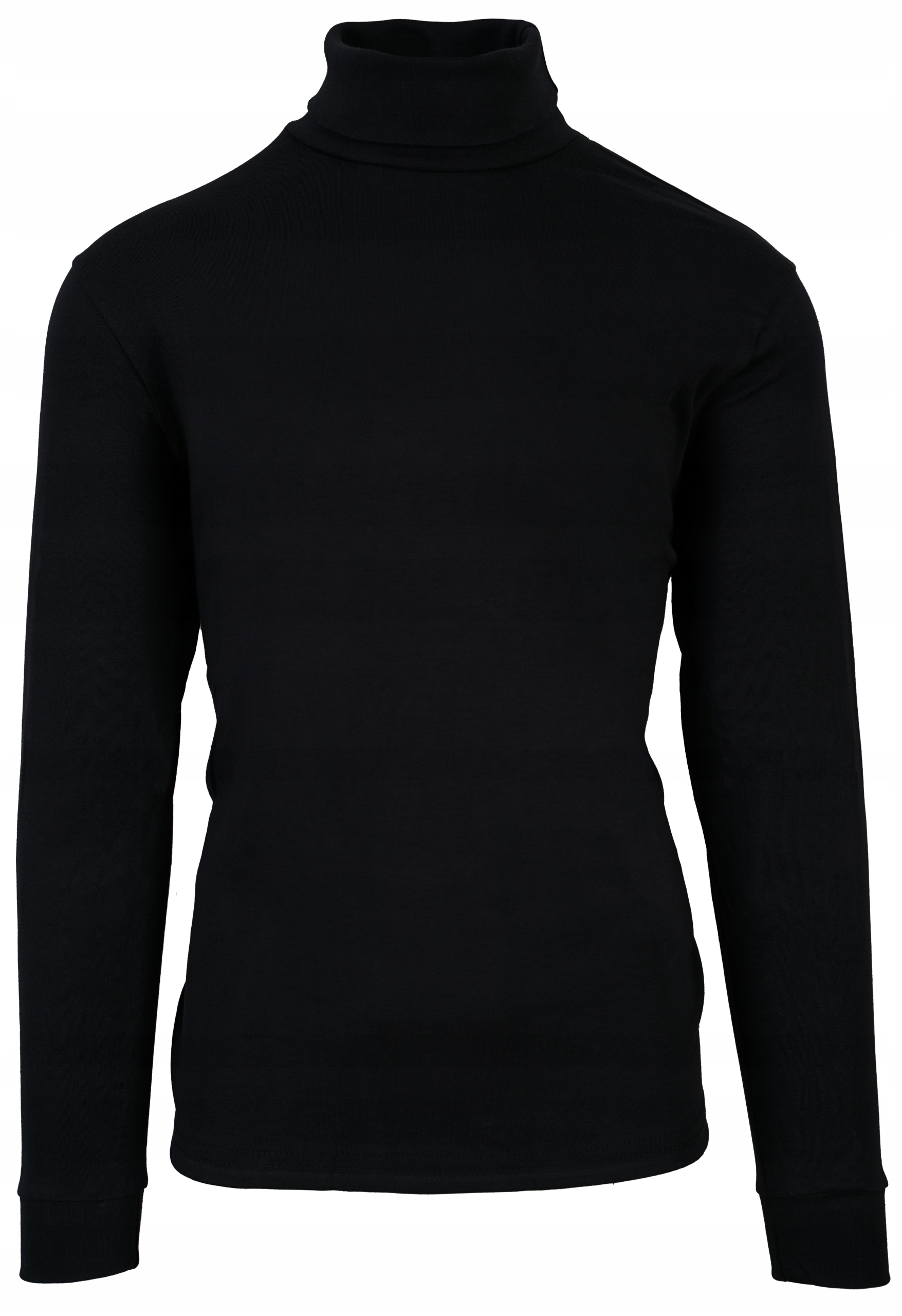 

Sweter Golf Męski Bawełna Czarny Gładki Cienki M