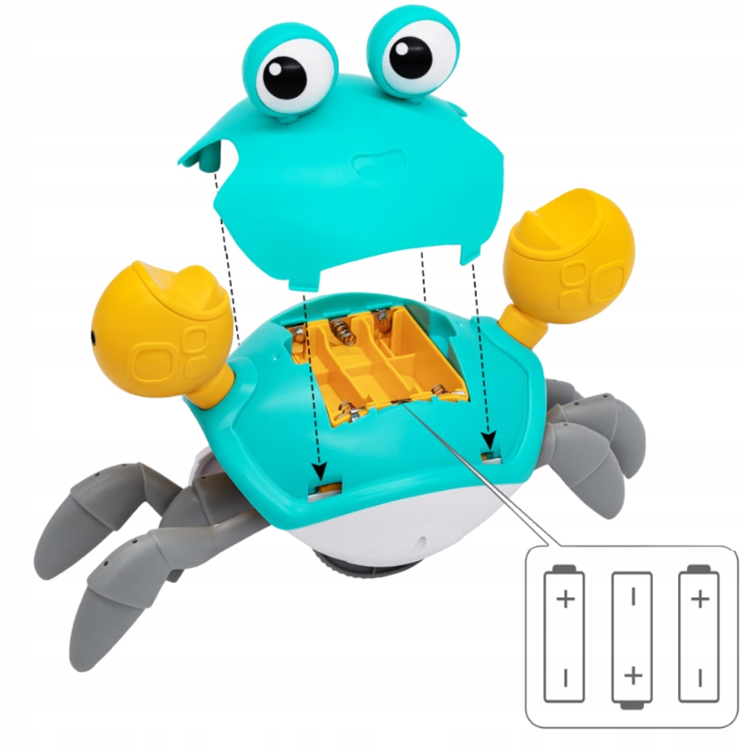 UCIEKAJĄCY PEŁZAJĄCY KRAB INTERAKTYWNY DŹWIĘK CHODZI NAUKA CHODZENIA DZIECI Certyfikaty, opinie, atesty CE EN 71