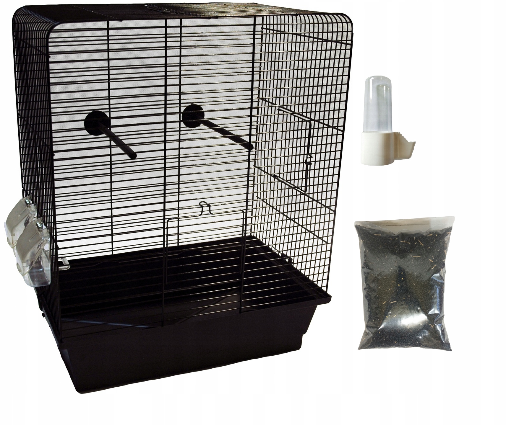 Levně Klec Pro Papouška Kanárka Zeberky Nimfy Napáječka Krmivo Bonus