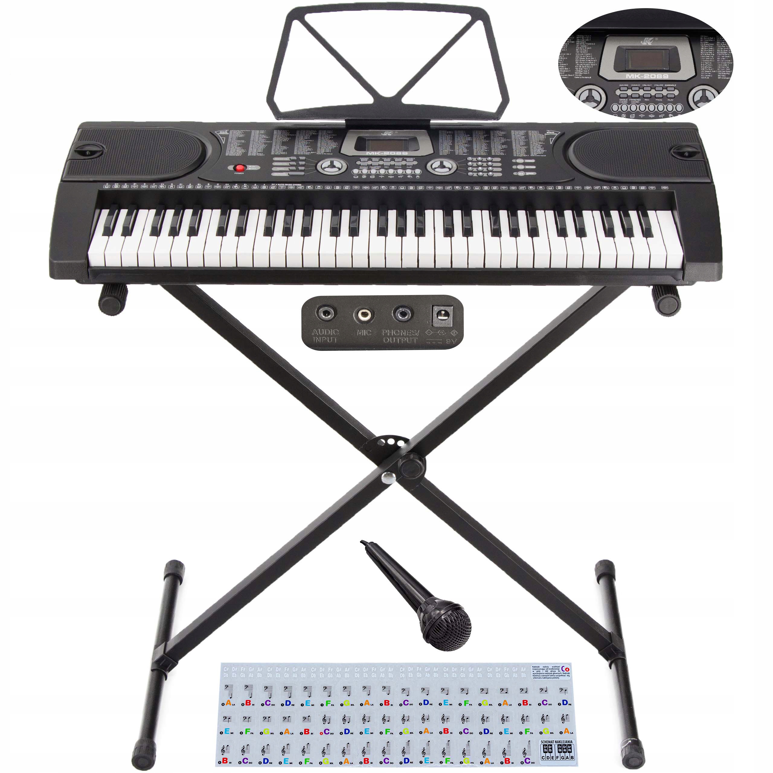 

Keyboard Pianino Organy MK-2089 61klaw Kurs CD