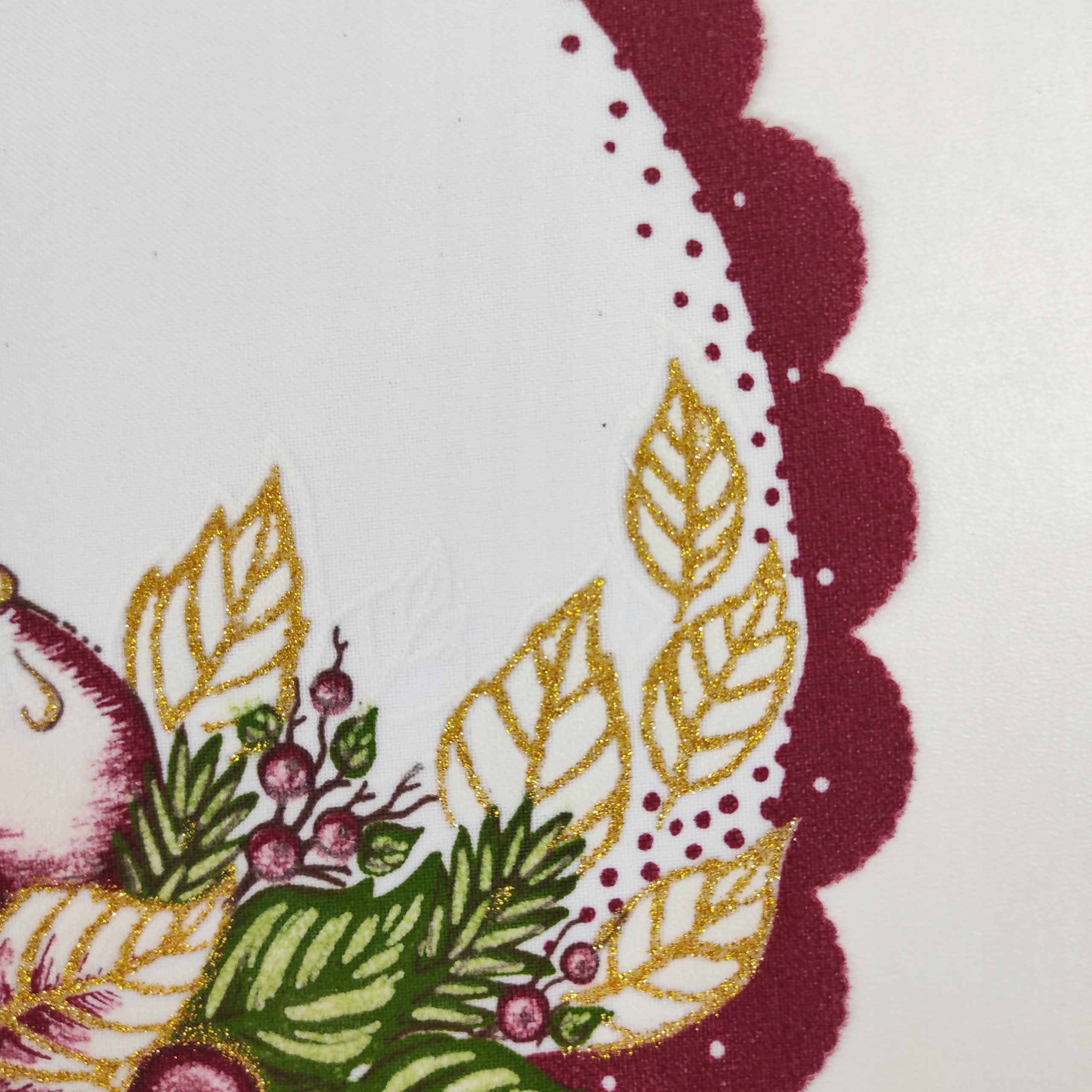 Serwetka świąteczna KOŁO 23 cm bordowa ŚWIĘTA Marka inna