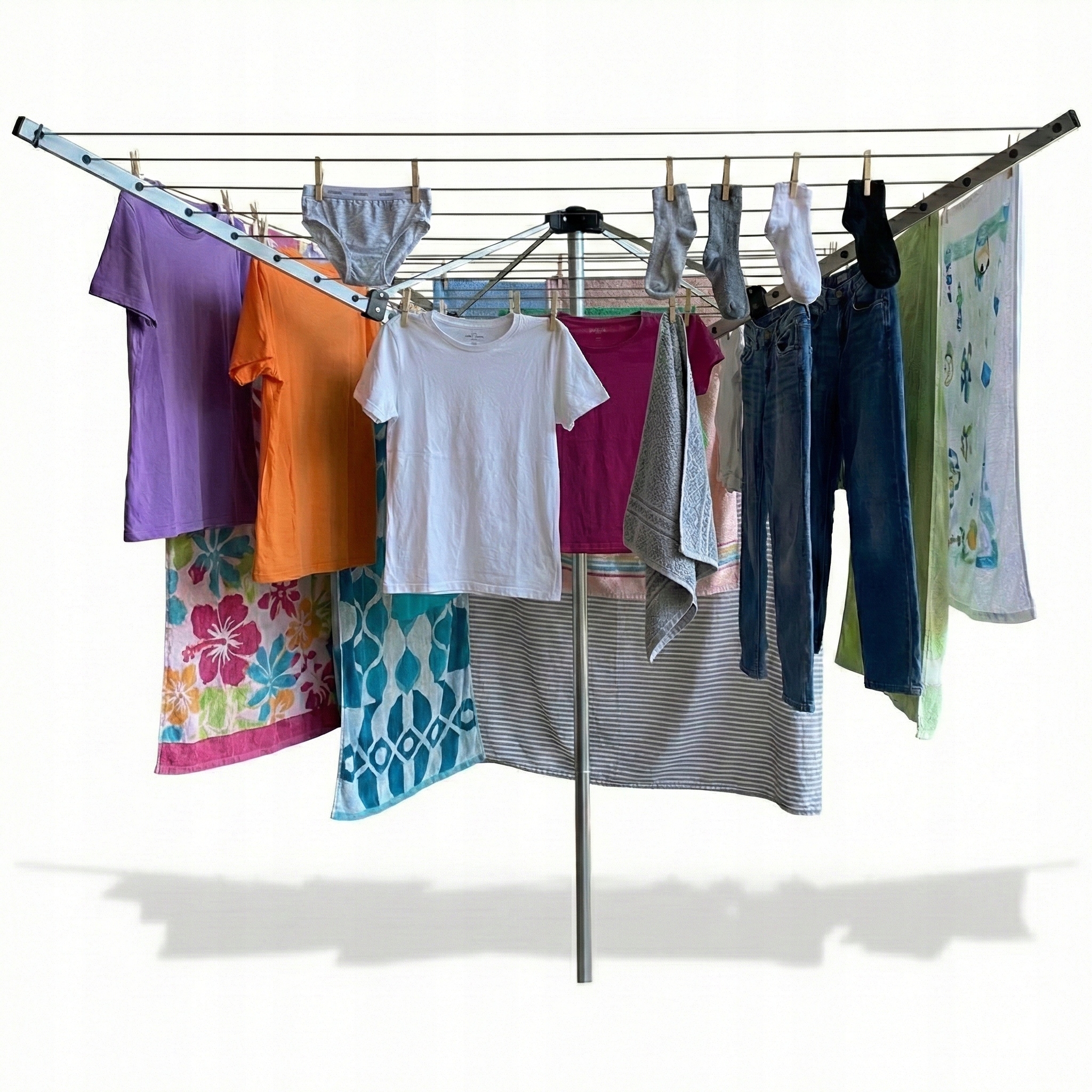 Suszarka Na Pranie Ogrodowa Zewnętrzna 40M Aluminiowa Na Zewnątrz Odporna