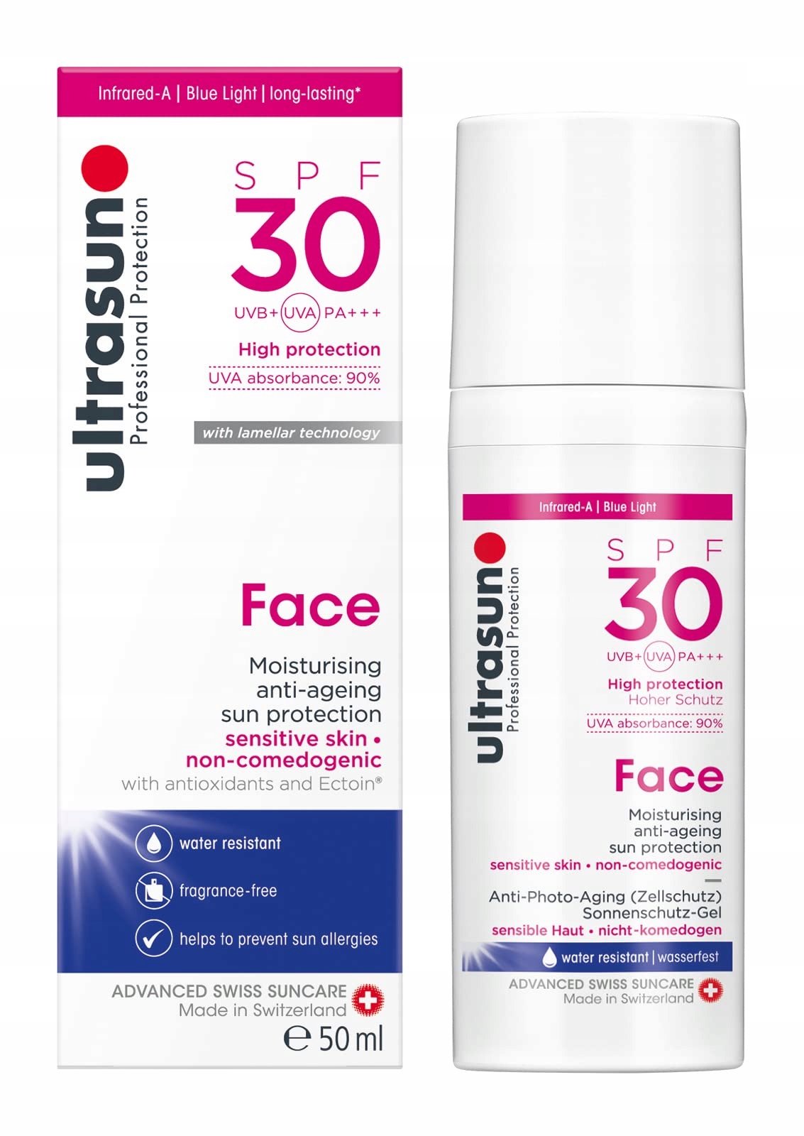 Ultrasun Face SPF30 Gel na opalování