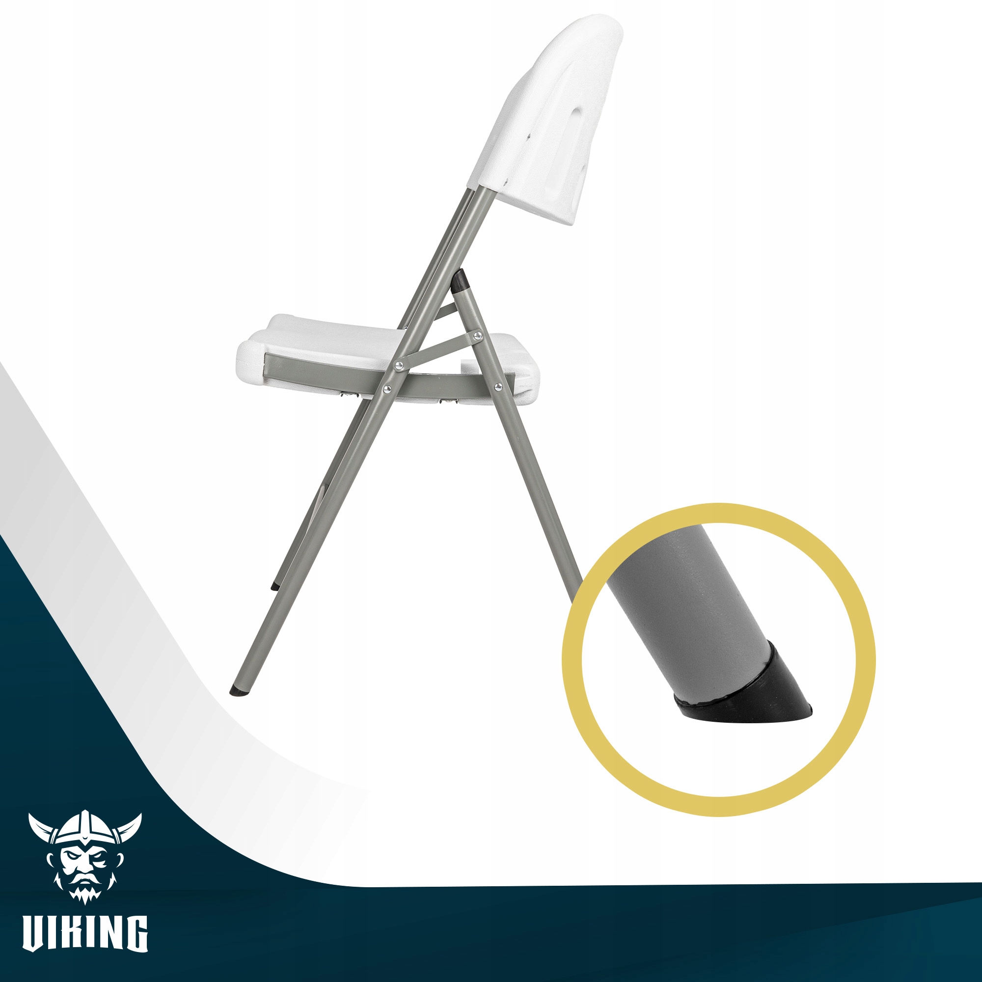 KRZESŁO CATERINGOWE SKŁADANE KOMPLET 4 SZT. KRZESŁO OGRODOWE BIAŁE ZESTAW Rodzaj krzesła