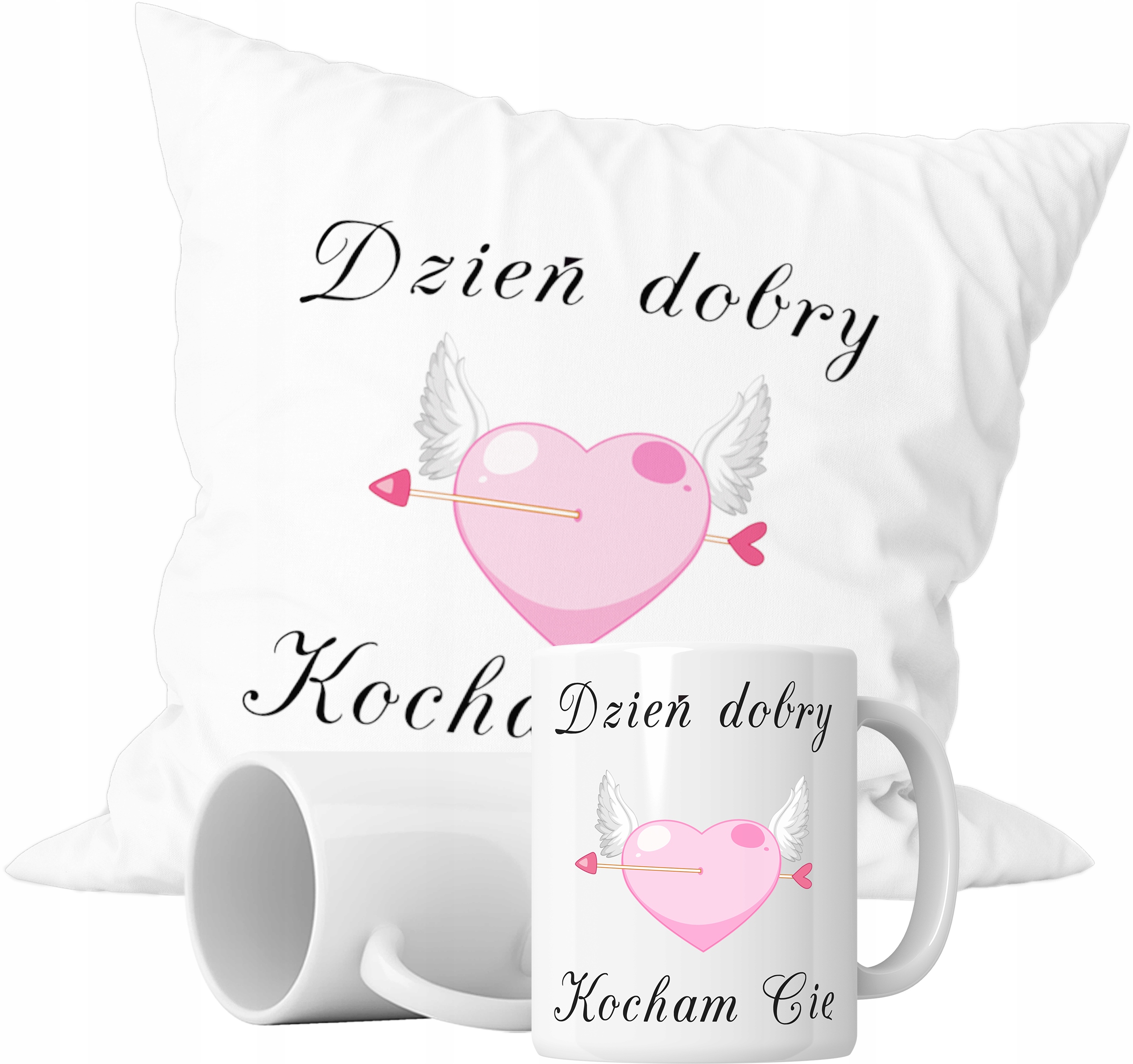 

Kubek Poduszka Dzień Dobry Kocham Cię Walentynki