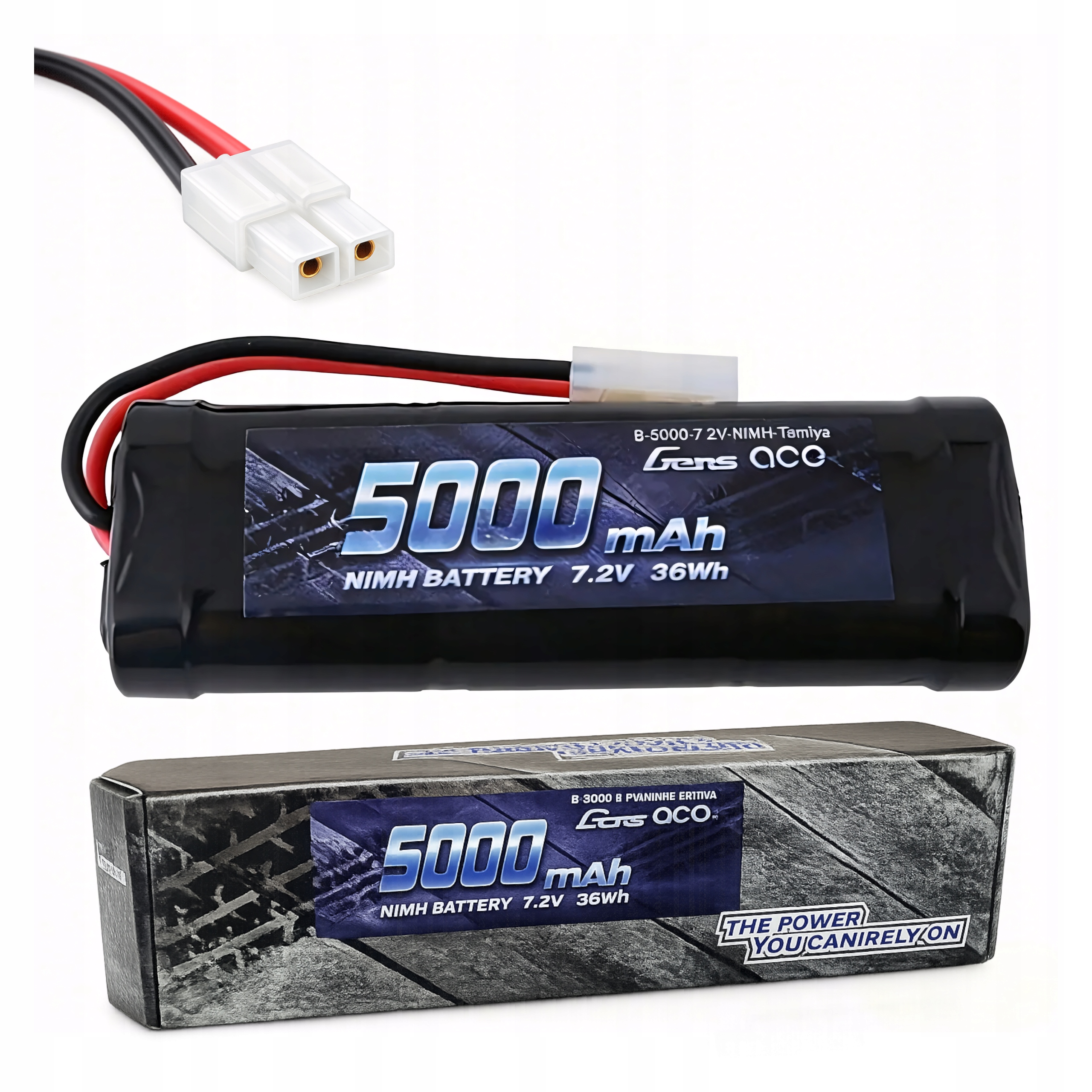 Gens Ace Akumulátor Rc Baterie Nimh 5000mAh 7,2V s konektorem Tamiya