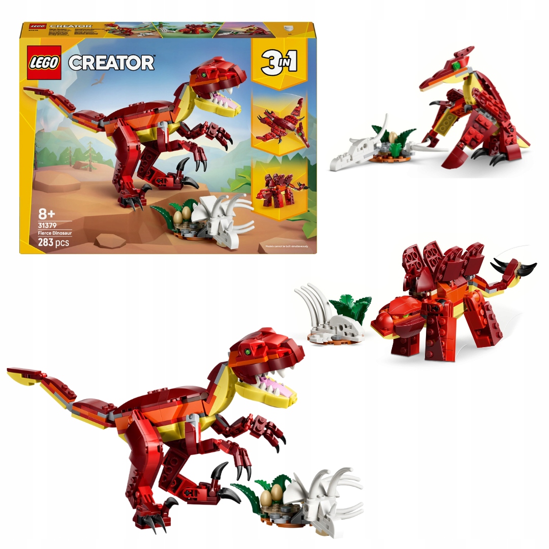 Lego 31379 Creator 3v1 Nebezpečný dinosaurus velociraptor, stegosaurus pterosaurus