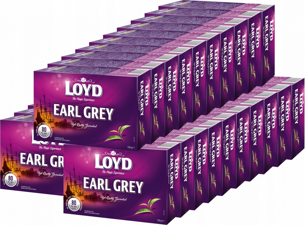 Herbata Earl Grey czarna w torebkach Loyd 80szt x30