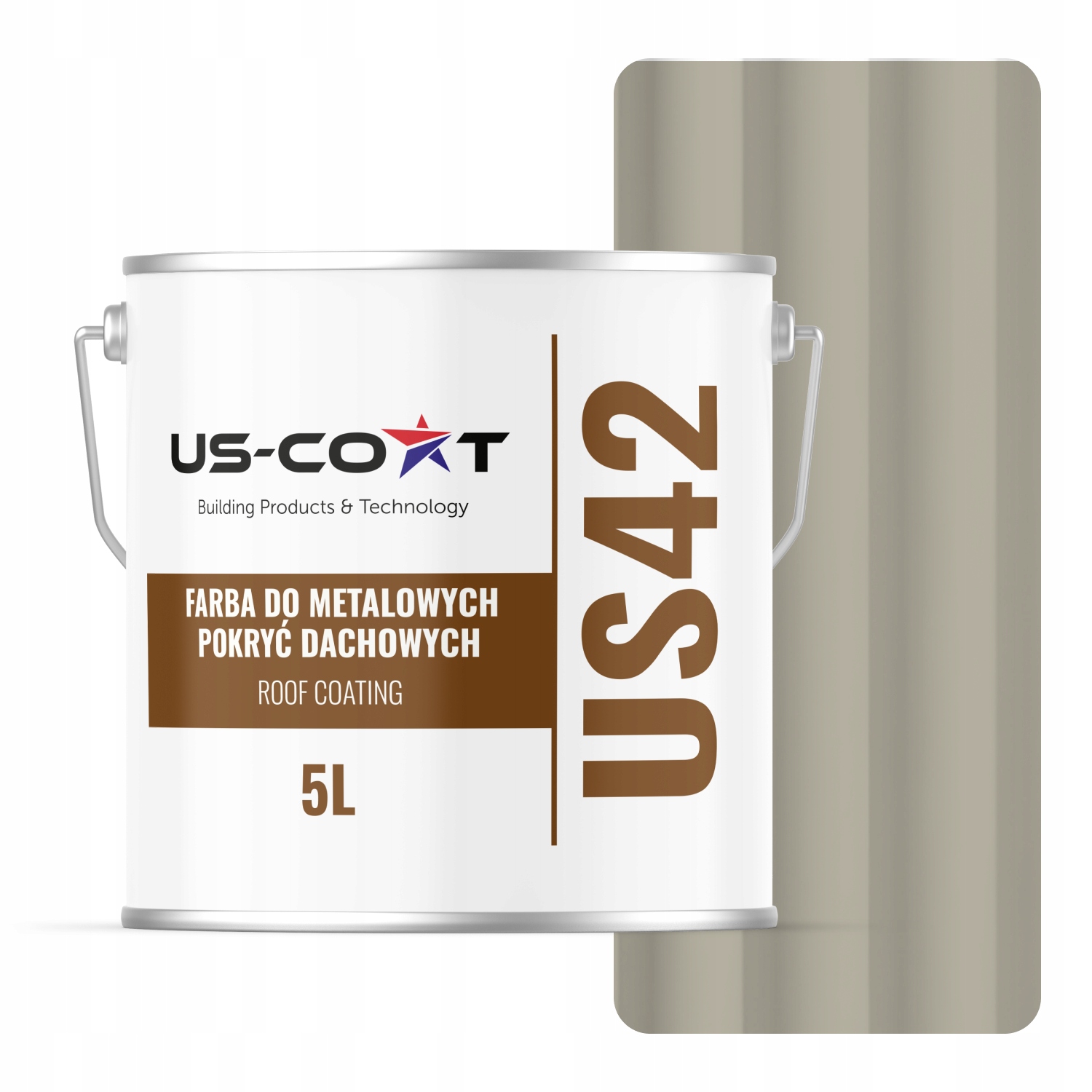 Farba Na Kovové Strechy Z Ocele Šedá Béžová RAL7032 5L Matná