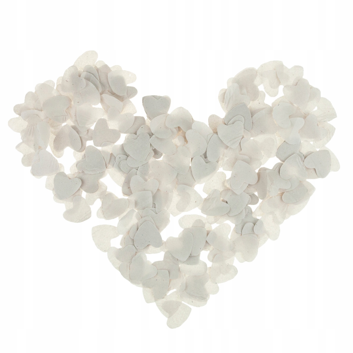 KONFETTI TUBA STRZELAJĄCA BIAŁE SERCA na ŚLUB PŁATKI SERC WALENTYNKI WESELE Kolor biały