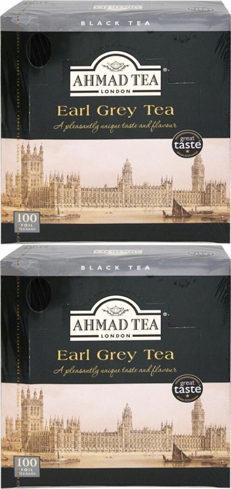 Earl Grey herbata czarna ekspresowa Ahmad aromat Bergamotki 100 kopert x2