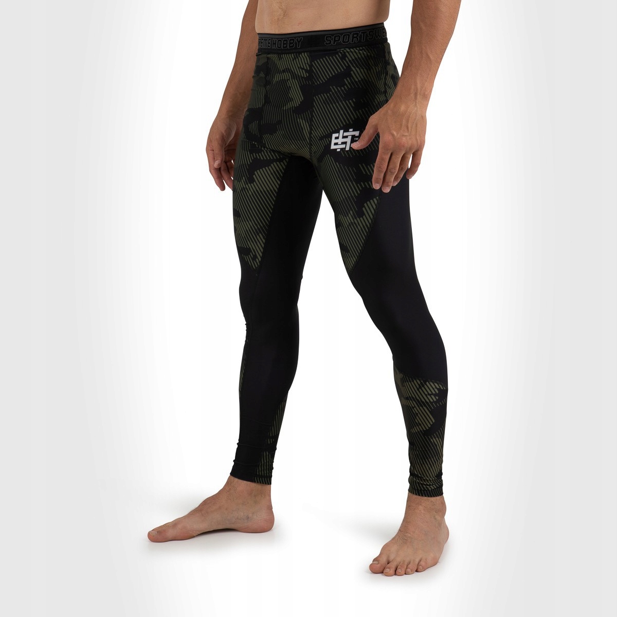 Spodnie Treningowe Męskie Legginsy HAVOC KHAKI XL Rozmiar XL